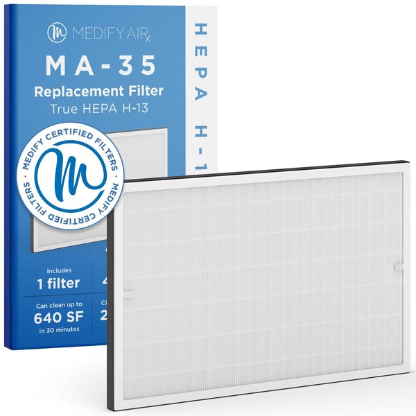 Medify Air Medify MA35 Replacement Filter H13 True HEPA 999 Particle Removal White 1 Pack MA-35R-W1
